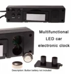 Car Inside And Outside Dual Temperature+Clock+Voltage LED Electronic Display - Image 3