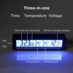 Car Inside And Outside Dual Temperature+Clock+Voltage LED Electronic Display - Image 6