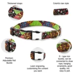 Ethnic Bohemian Floral Half Metal Buckle Dog Collar, Size: - Image 3
