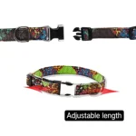 Ethnic Bohemian Floral Half Metal Buckle Dog Collar, Size: - Image 4