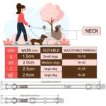 Ethnic Bohemian Floral Half Metal Buckle Dog Collar, Size: - Image 5