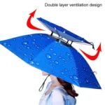 Double-layer Fishing Umbrella Hat Outdoor Sunscreen And Rainproof Folding Umbrella Hat - Image 5
