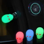 1 Sets Car Tire Luminous Valve Cap Motorcycle Skull Valve Core Cap - Image 6