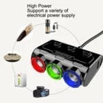 MEICHELE Car Cigarette Lighter Charger Dual USB 1A+2.1A With Switch - Image 5