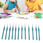 12 In 1 Triangle Pole Nylon Wool Hook Line Pen Set - Image 2
