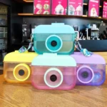 Camera Plastic Cup Children Straw Juice Cup Travel Leisure Water Cup - Image 2