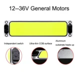 2PCS Car Cab LED Reading Light COB Truck Interior Light Dome Lamp - Image 3