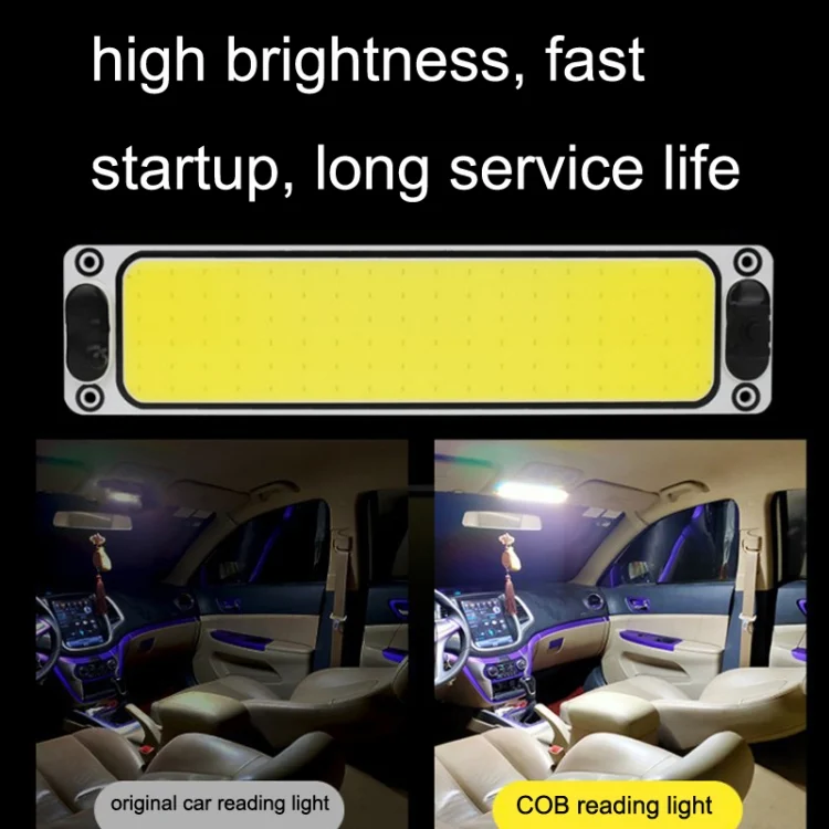 TBD0602435801_B5.webp 2PCS Car Cab LED Reading Light COB Truck Interior Light Dome Lamp - Image 6