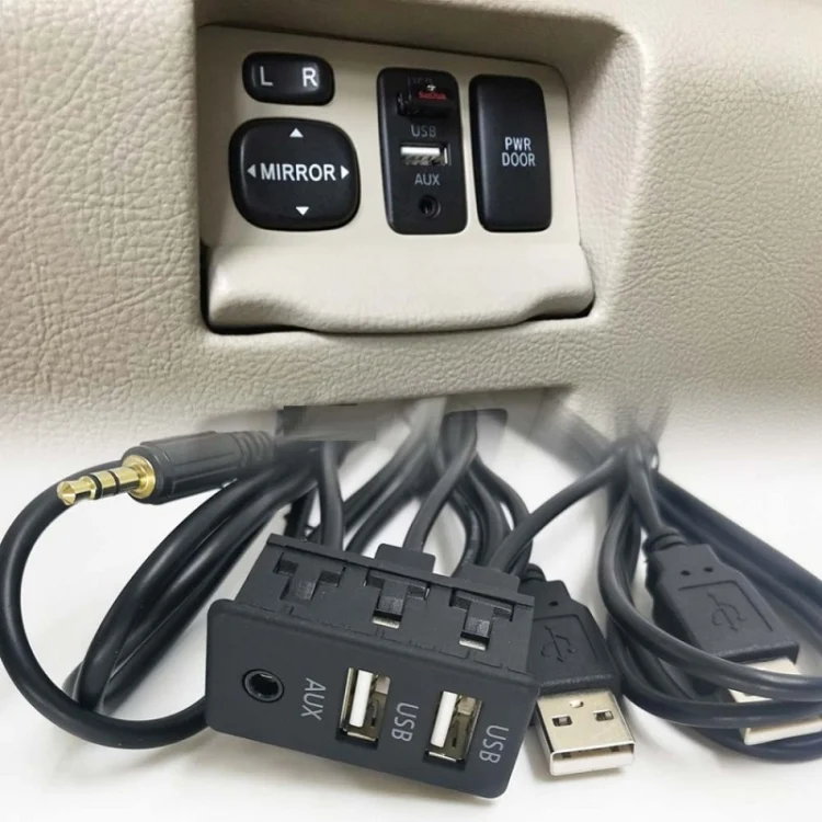 TBD06024388.webp Car Universal Modification Dual USB +AUX Interface Charging Seat - Image 1