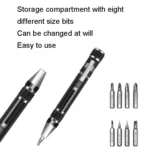 8 In 1 Screwdriver Aluminum Alloy Combination Disassembly Pen Repair Screwdriver - Image 5