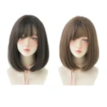 Women Medium Length Natural Realistic Full Shoulder Length Wig - Image 2