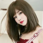 Women Medium Length Natural Realistic Full Shoulder Length Wig - Image 6