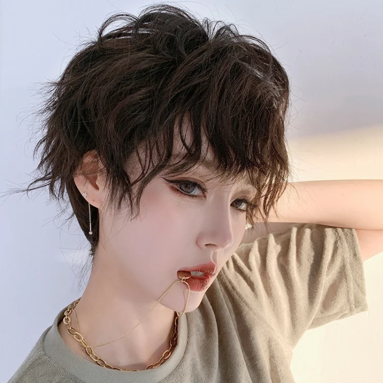 TBD0602446201_B5.webp Women Tinfoil Permed Natural Fluffy Full Head Cover Wig - Image 6