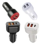 PD+2.4A Dual USB Car Charger, Style: 3 Ports (Black) - Image 2