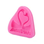 2 PCS Double Swan Rose DIY Fondant Baking Cake Liquid Silicone Mold - Image 4