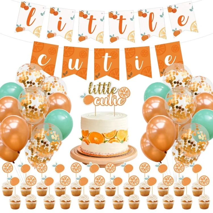 TBD0602461801.webp Citrus Pattern Themed Baby Birthday Party Decoration - Image 1