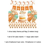 Citrus Pattern Themed Baby Birthday Party Decoration - Image 2
