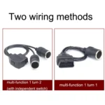 Car OBD To Cigarette Lighter Female Seat Driving Recorder Power Cord - Image 2