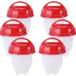 6 PCS/Set Eierkokers Cooker Silicone Non-stick Egg Steamer - Image 2