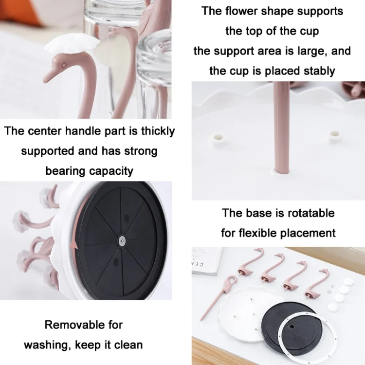 TBD0602466401_B2.webp Home Portable Drainer Cup Holder With Rotatable Tray, Specification: - Image 3