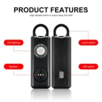 Anti-wolf Alarm Rechargeable Female Student Self-defense Keychain - Image 4