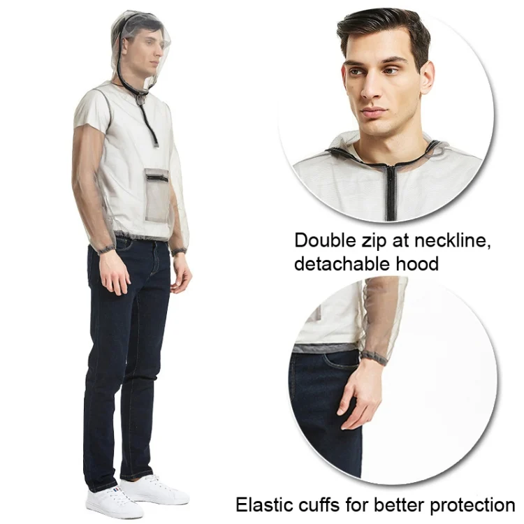 TBD0602470901_B4.webp Jungle Expedition Breathable Insect-proof Jacket With Hood Anti-bite Mesh Gauze Cloth - Image 5