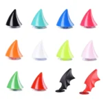 2pcs /Pair Motorcycle Helmet Devil Sucker Decoration, Style: - Image 3