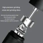 CNC Stainless Steel Hand Crank Coffee Bean Grinder - Image 4