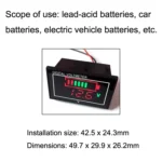 Car Waterproof DC Digital Voltmeter Battery Percentage Display - Image 4