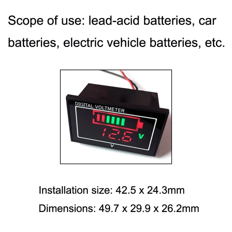 TBD0602473301_B3.webp Car Waterproof DC Digital Voltmeter Battery Percentage Display - Image 4