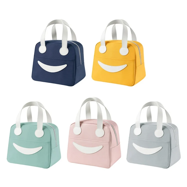 TBD0602476201_B1.webp Smile Lunch Bag with Leather Handles, Size: S (Green) - Image 2