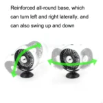 F102 Vehicle Dashboard Multi-function USB Colorful Lights Fan - Image 3