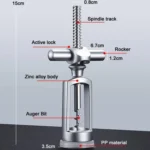 Kitchen Zinc Alloy Wine Bottle Opener - Image 3