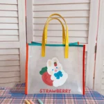 Summer Girl Jelly Bag Cartoon Transparent Shoulder Bag Waterproof Beach Bag