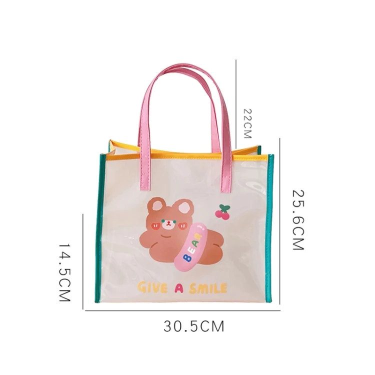TBD0602480101_B1.webp Summer Girl Jelly Bag Cartoon Transparent Shoulder Bag Waterproof Beach Bag - Image 2