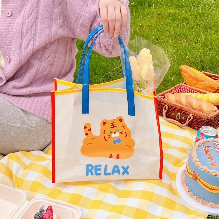 TBD0602480101_B4.webp Summer Girl Jelly Bag Cartoon Transparent Shoulder Bag Waterproof Beach Bag - Image 5