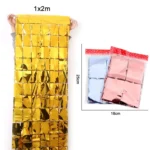 2 PCS 1x2M Square Rain Silk Door Curtain Birthday Party Background Wall Decoration - Image 3