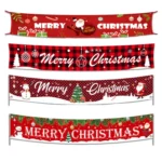 Christmas Ornaments Letters Banner Festive Party Scene Arrangement Props,Size:300 x 50cm - Image 2