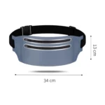 Outdoor Double Zipper Sports Waterproof Lycra Body Slim Waist Bag - Image 3