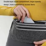 Outdoor Double Zipper Sports Waterproof Lycra Body Slim Waist Bag - Image 4