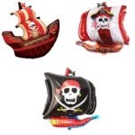 5PCS Pirate Ship Balloon Cartoon Halloween Aluminum Film Balloon - Image 2