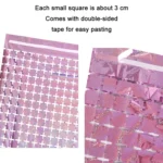 2 PCS Laser Square Rain Curtain Birthday Party Background Decoration - Image 4