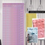 2 PCS Laser Square Rain Curtain Birthday Party Background Decoration - Image 5