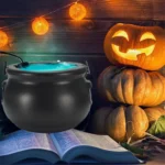 Halloween Witch Barrel Pumpkin Smoker Scene Arrangement - Image 7