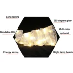 Christmas Ornament Double Light Board Yarn Ribbon String Lights - Image 3
