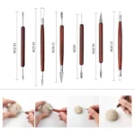 15 In 1 Pottery Tools Set Includes Clay Carving Knife & Detailing Needle Scraper Sponge Cutter - Image 3