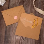 10 PCS Retro Hollow Kraft Blessing Card with Envelope - Image 5