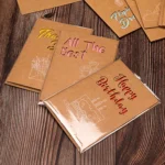 10 PCS Retro Hollow Kraft Blessing Card with Envelope - Image 7
