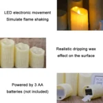 LED Electronic Candle Lights Halloween Christmas Decoration Props, Size: - Image 3