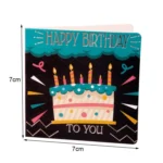 10 PCS Square Bronzing Color Print Thanks Greeting Cards - Image 3